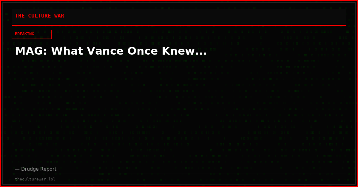 MAG: What Vance Once Knew...
