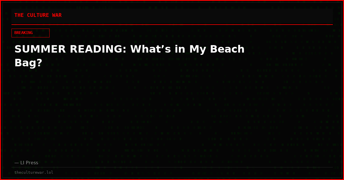 SUMMER READING: What’s in My Beach Bag?