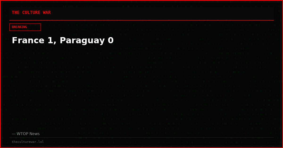 France 1, Paraguay 0