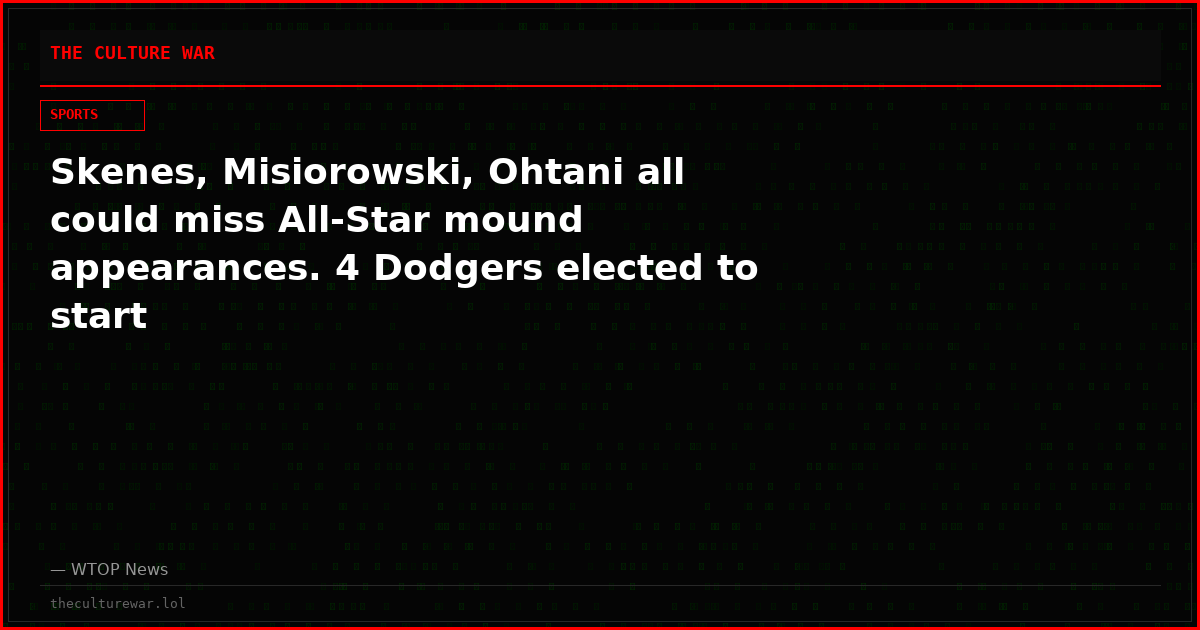 Skenes, Misiorowski, Ohtani all could miss All-Star mound appearances. 4 Dodgers elected to start