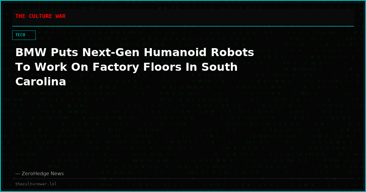 BMW Puts Next-Gen Humanoid Robots To Work On Factory Floors In South Carolina