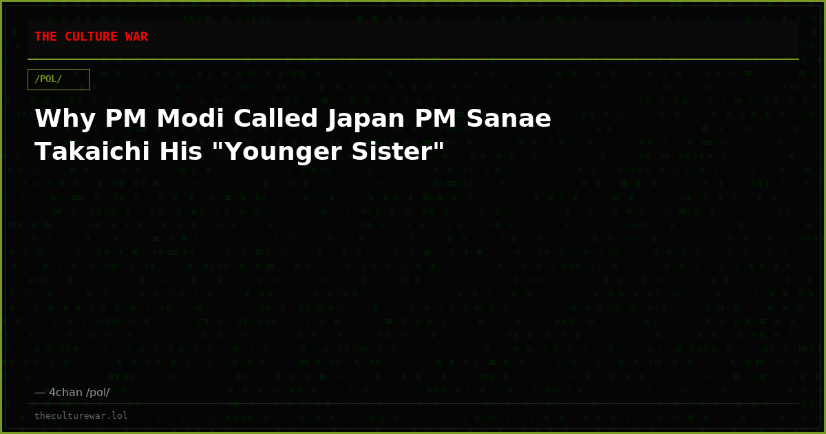 Why PM Modi Called Japan PM Sanae Takaichi His "Younger Sister"