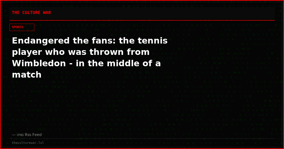 Endangered the fans: the tennis player who was thrown from Wimbledon - in the middle of a match