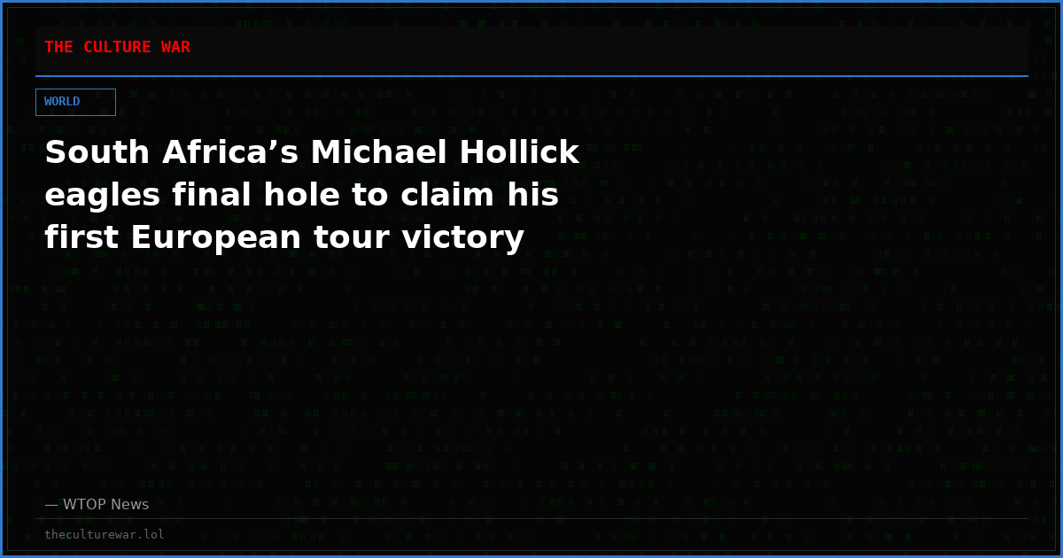 South Africa’s Michael Hollick eagles final hole to claim his first European tour victory