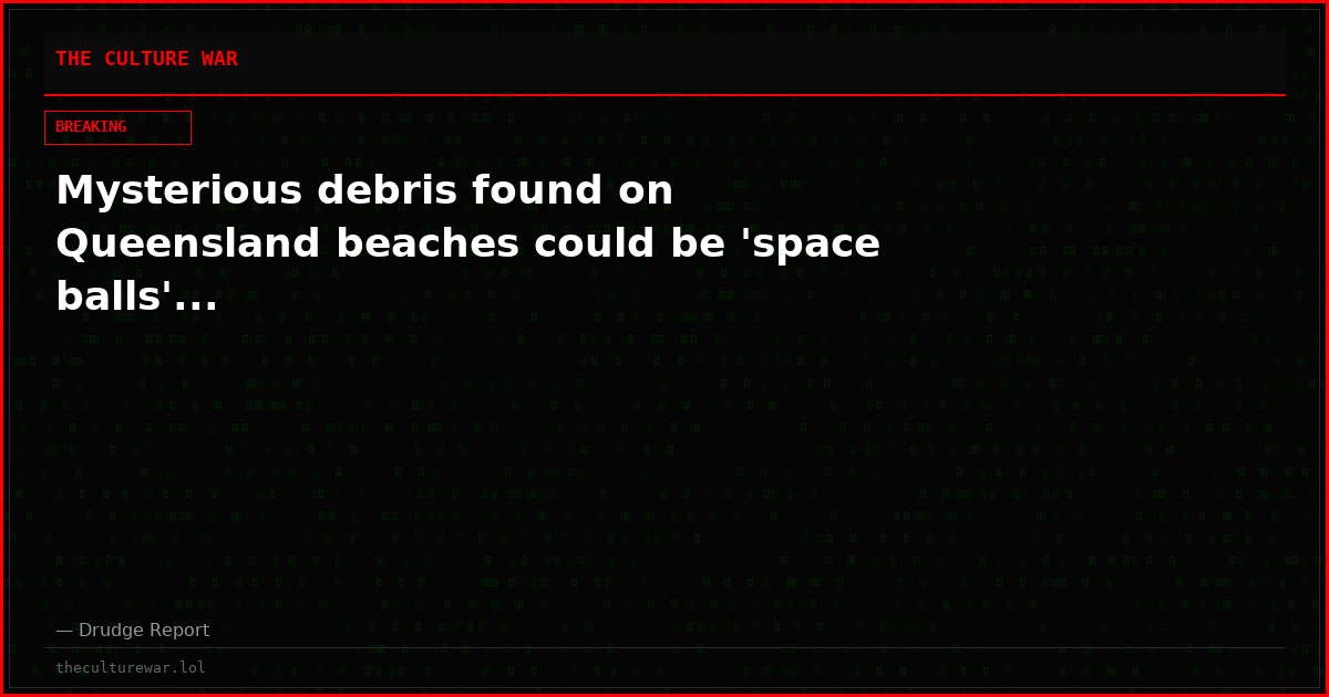 Mysterious debris found on Queensland beaches could be 'space balls'...