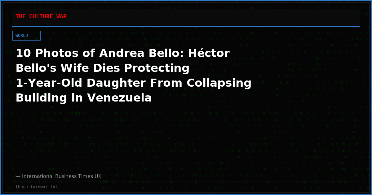 10 Photos of Andrea Bello: Héctor Bello's Wife Dies Protecting 1-Year-Old Daughter From Collapsing Building in Venezuela