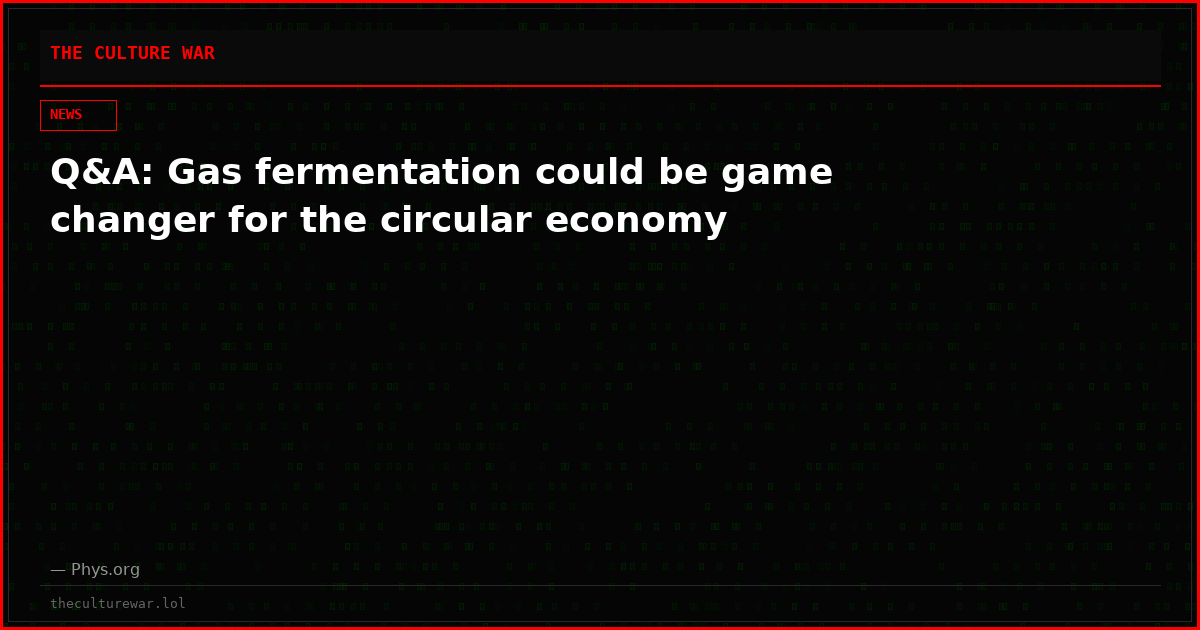 Q&A: Gas fermentation could be game changer for the circular economy