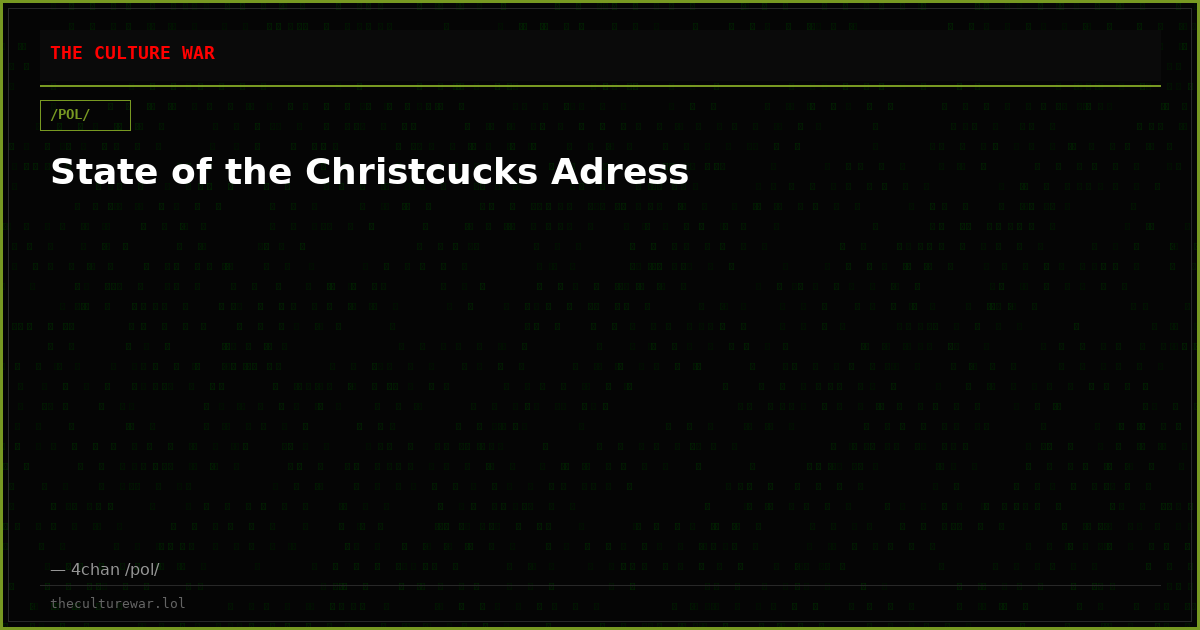 State of the Christcucks Adress