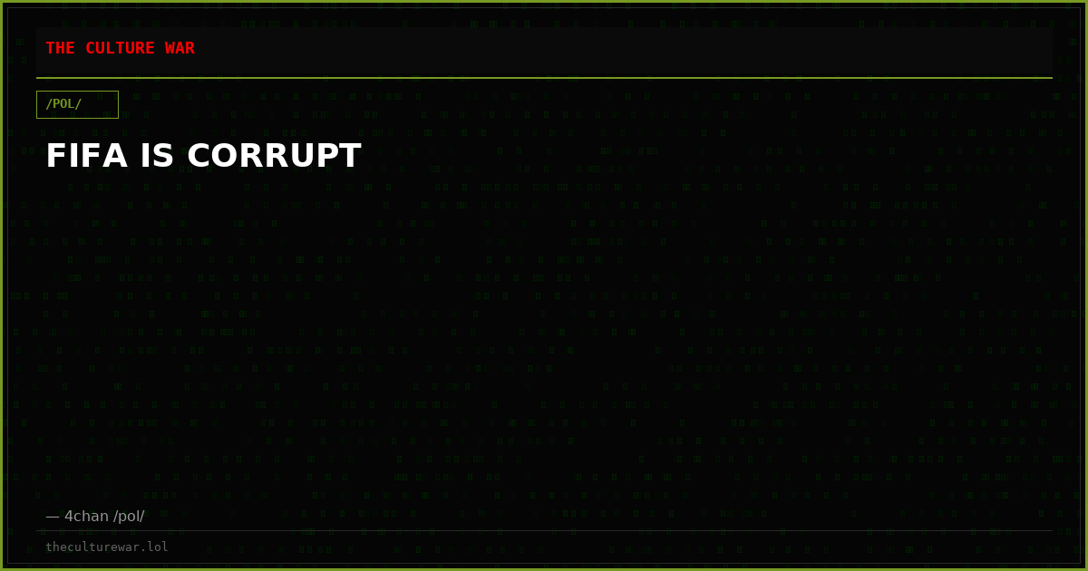 FIFA IS CORRUPT