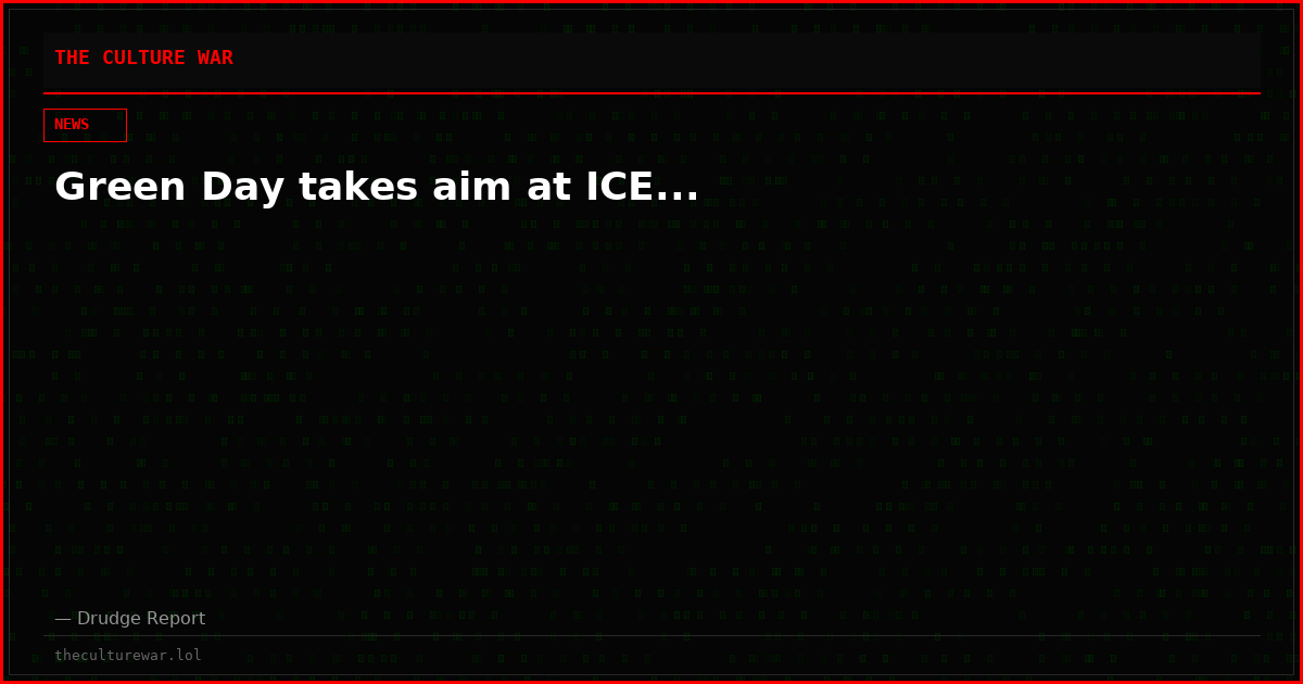 Green Day takes aim at ICE...