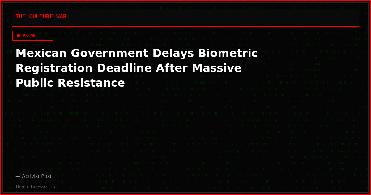 Mexican Government Delays Biometric Registration Deadline After Massive Public Resistance