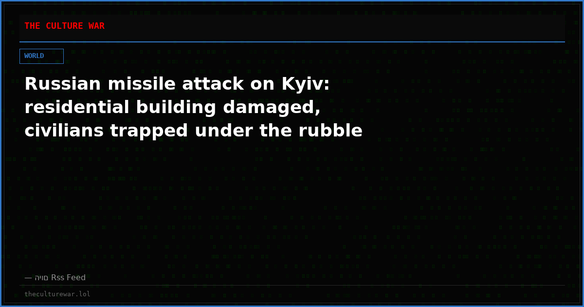 Russian missile attack on Kyiv: residential building damaged, civilians trapped under the rubble