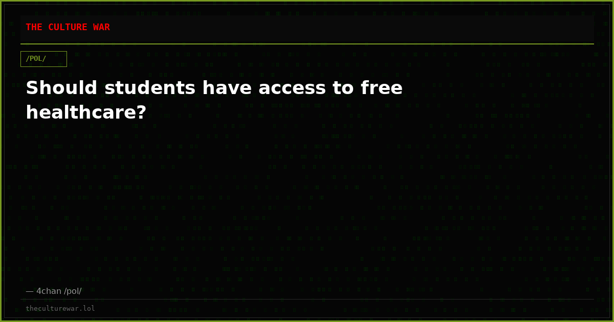 Should students have access to free healthcare?