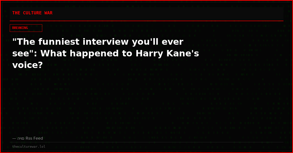 "The funniest interview you'll ever see": What happened to Harry Kane's voice?