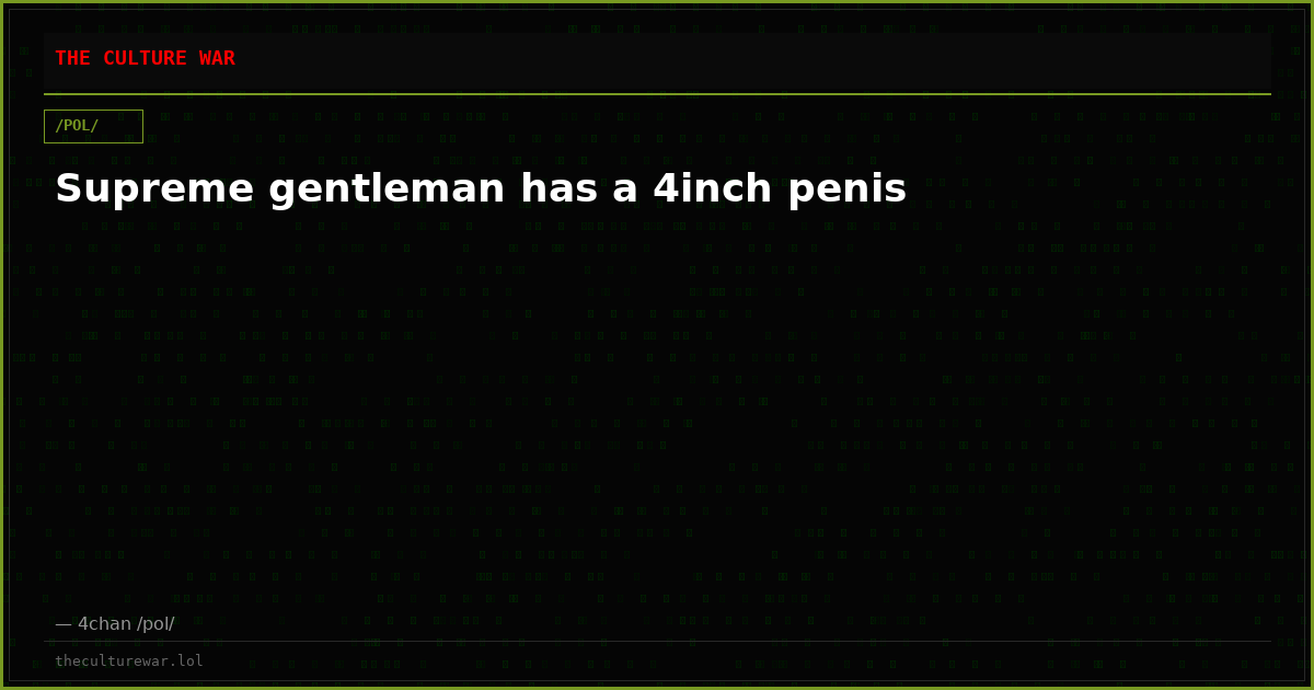 Supreme gentleman has a 4inch penis