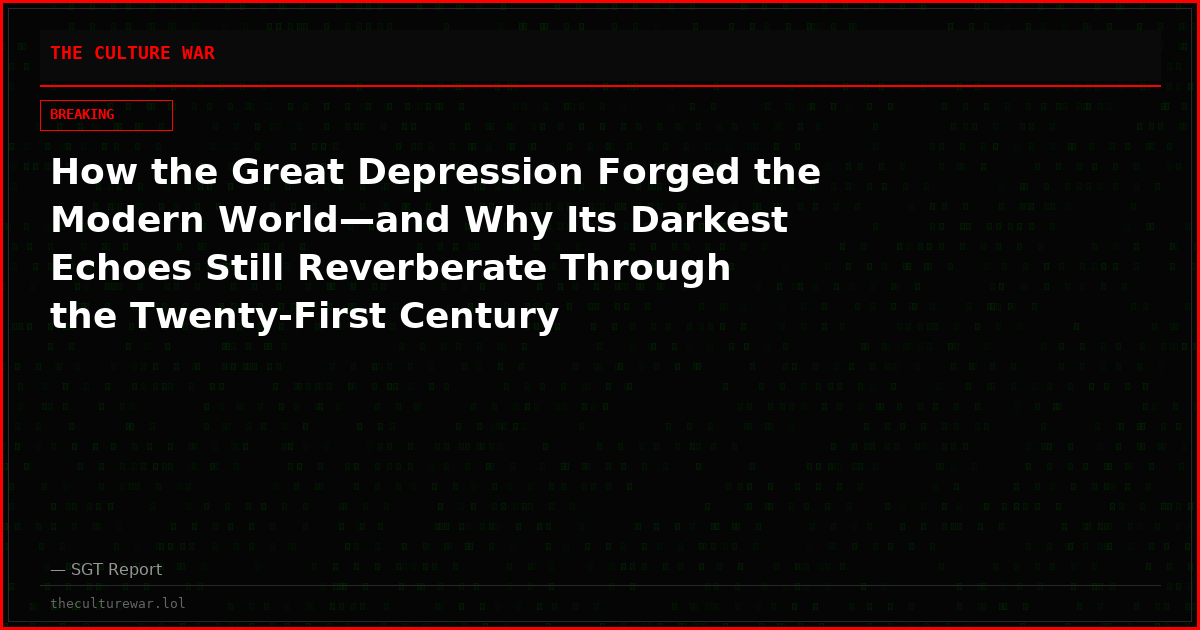 How the Great Depression Forged the Modern World—and Why Its Darkest Echoes Still Reverberate Through the Twenty-First Century
