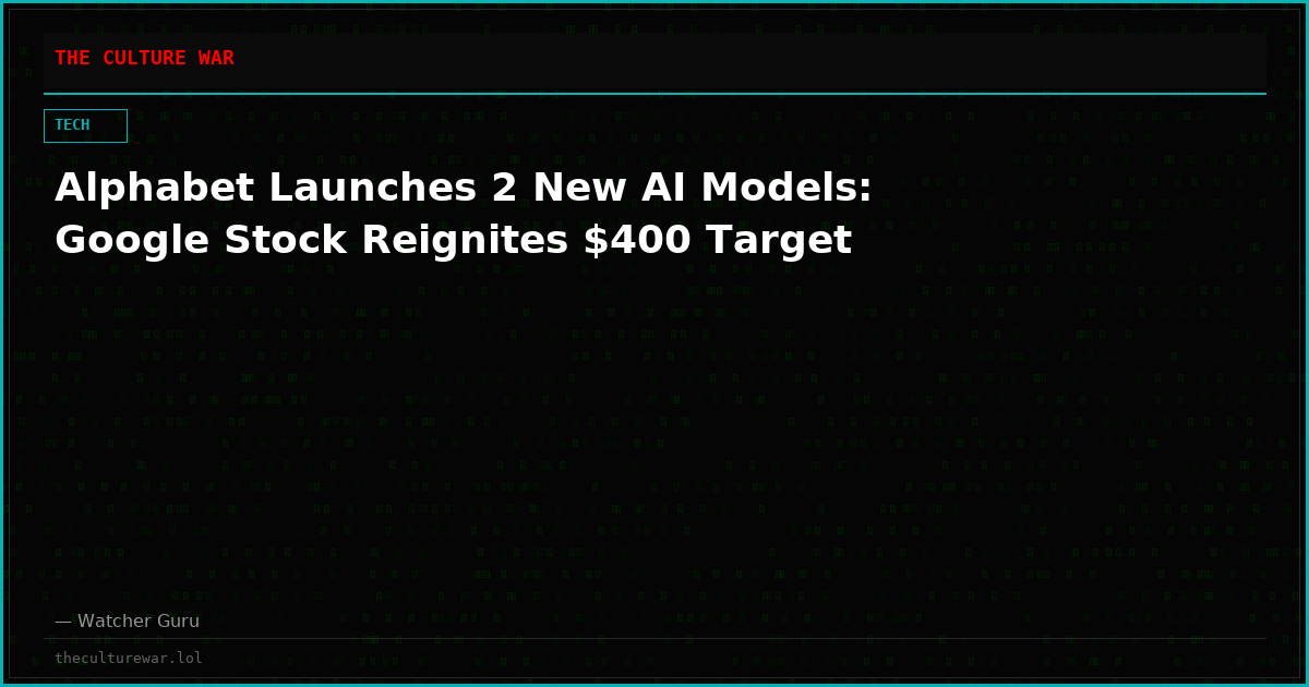 Alphabet Launches 2 New AI Models: Google Stock Reignites $400 Target