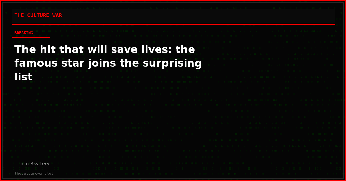 The hit that will save lives: the famous star joins the surprising list