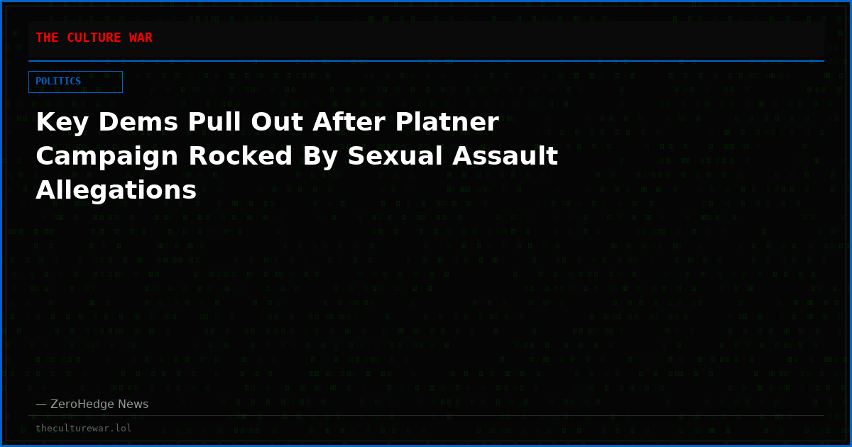 Key Dems Pull Out After Platner Campaign Rocked By Sexual Assault Allegations