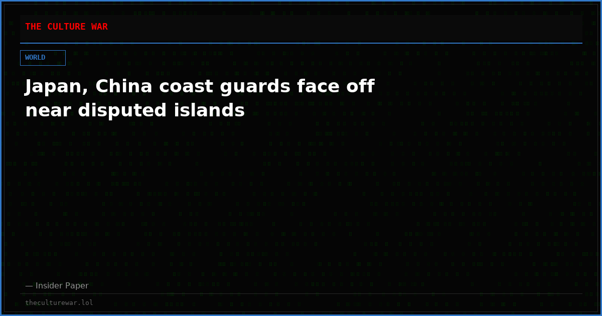 Japan, China coast guards face off near disputed islands