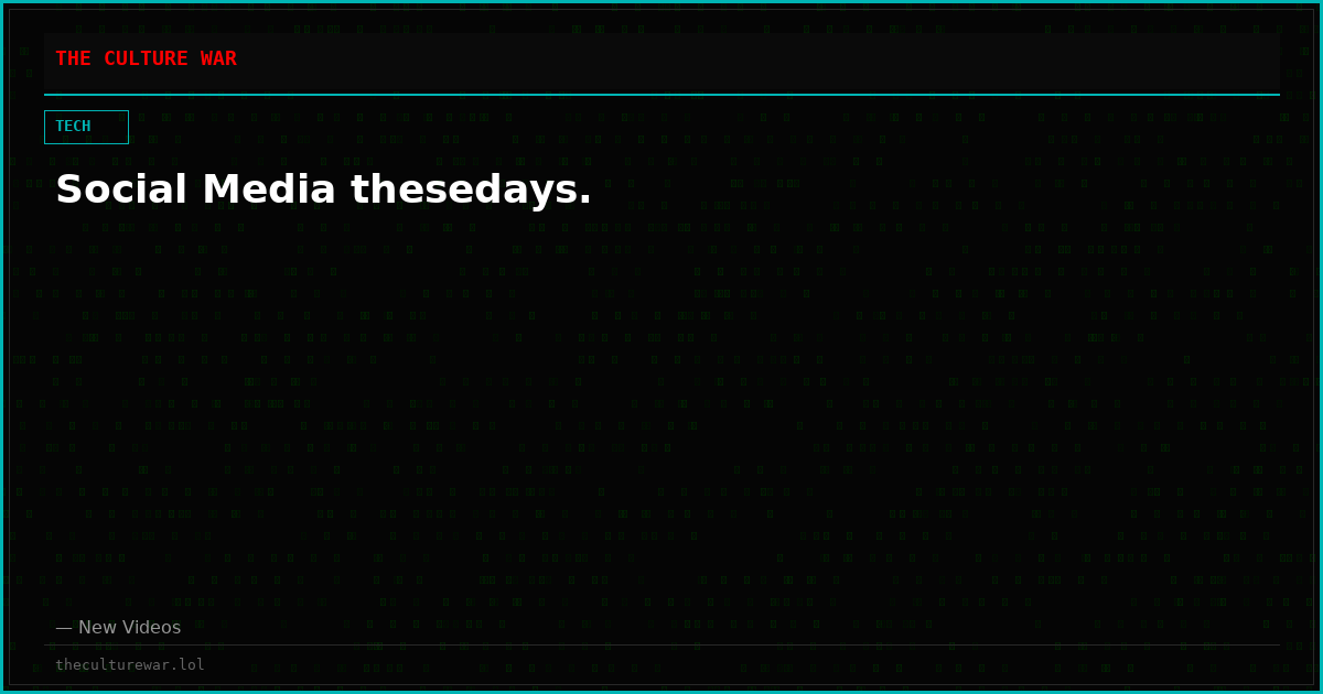 Social Media thesedays.