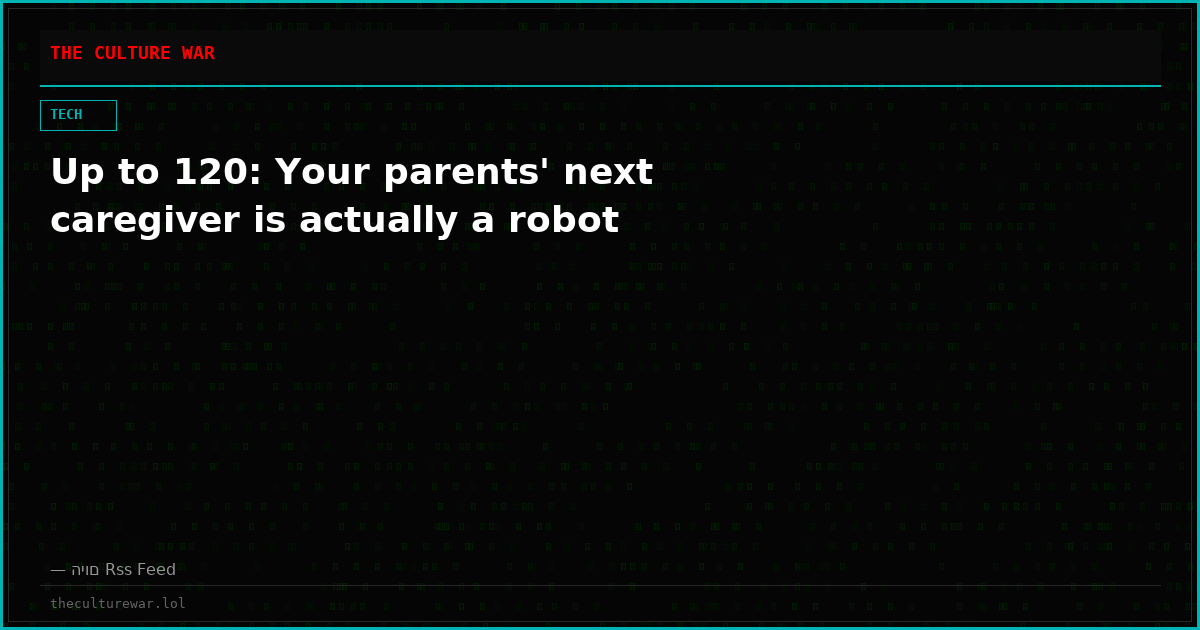Up to 120: Your parents' next caregiver is actually a robot