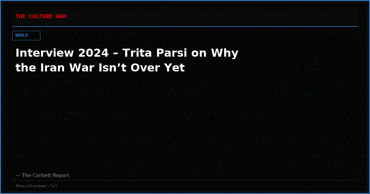 Interview 2024 – Trita Parsi on Why the Iran War Isn’t Over Yet