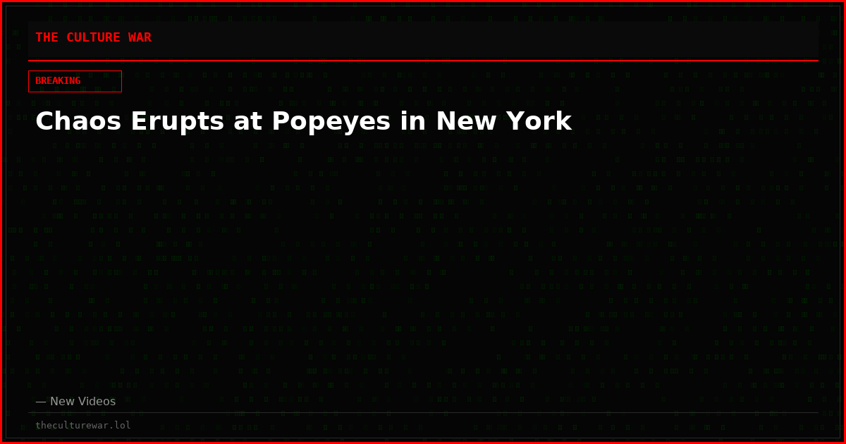 Chaos Erupts at Popeyes in New York