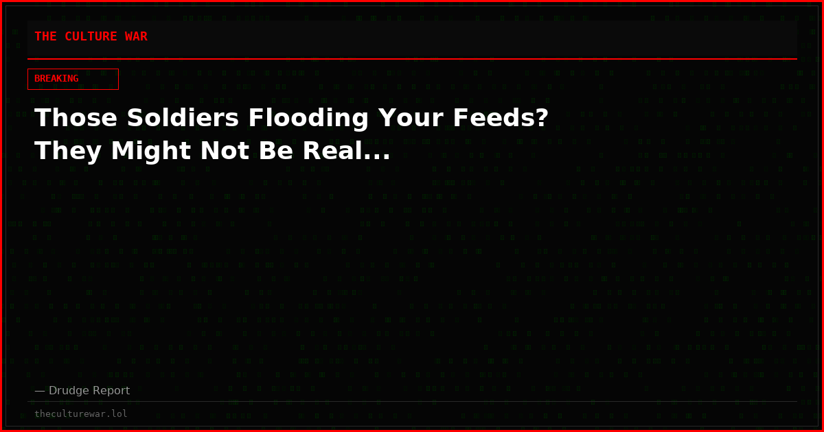 Those Soldiers Flooding Your Feeds? They Might Not Be Real...