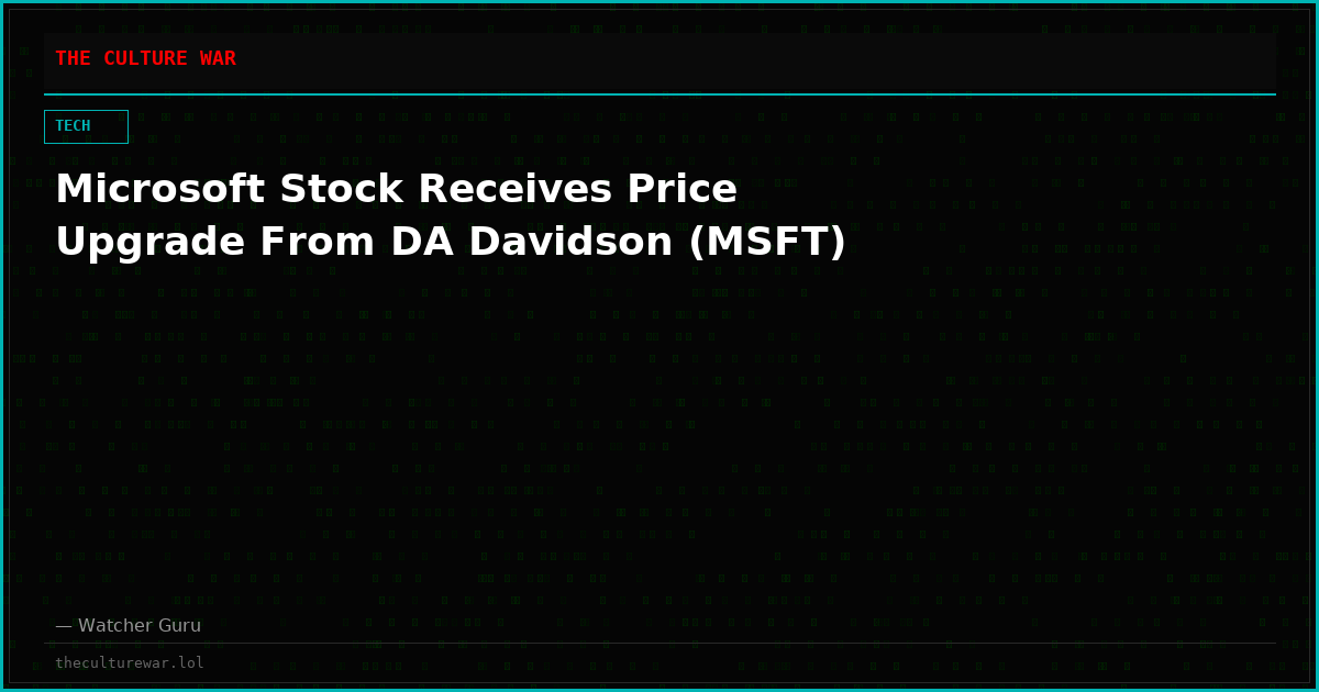 Microsoft Stock Receives Price Upgrade From DA Davidson (MSFT)