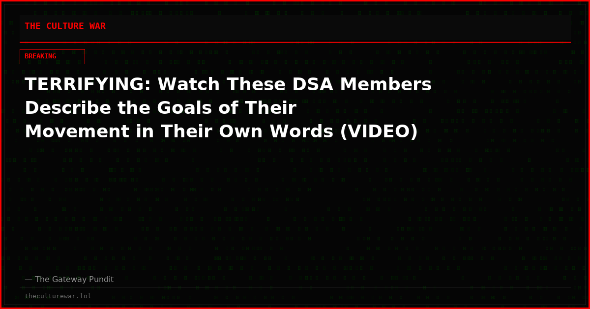 TERRIFYING: Watch These DSA Members Describe the Goals of Their Movement in Their Own Words (VIDEO)