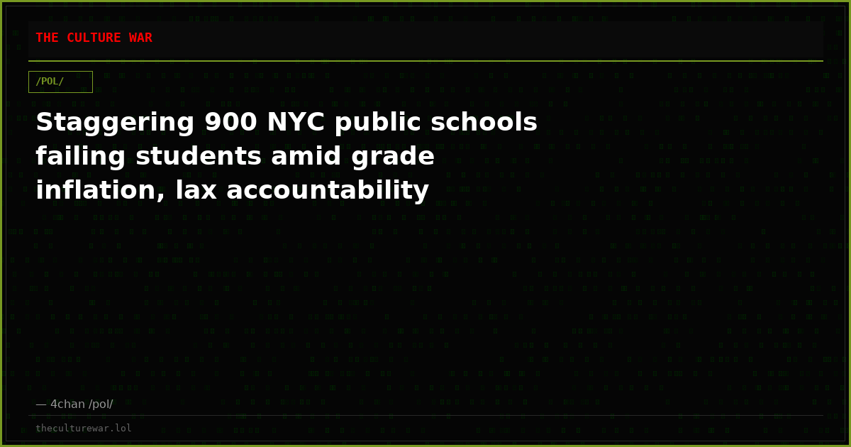 Staggering 900 NYC public schools failing students amid grade inflation, lax accountability