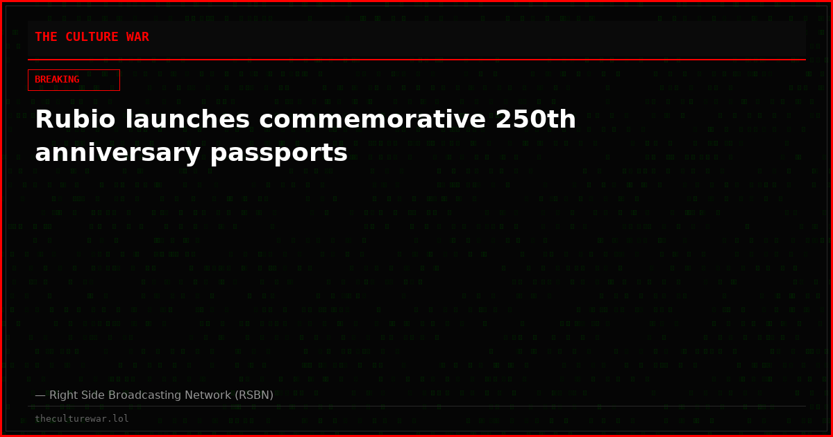 Rubio launches commemorative 250th anniversary passports