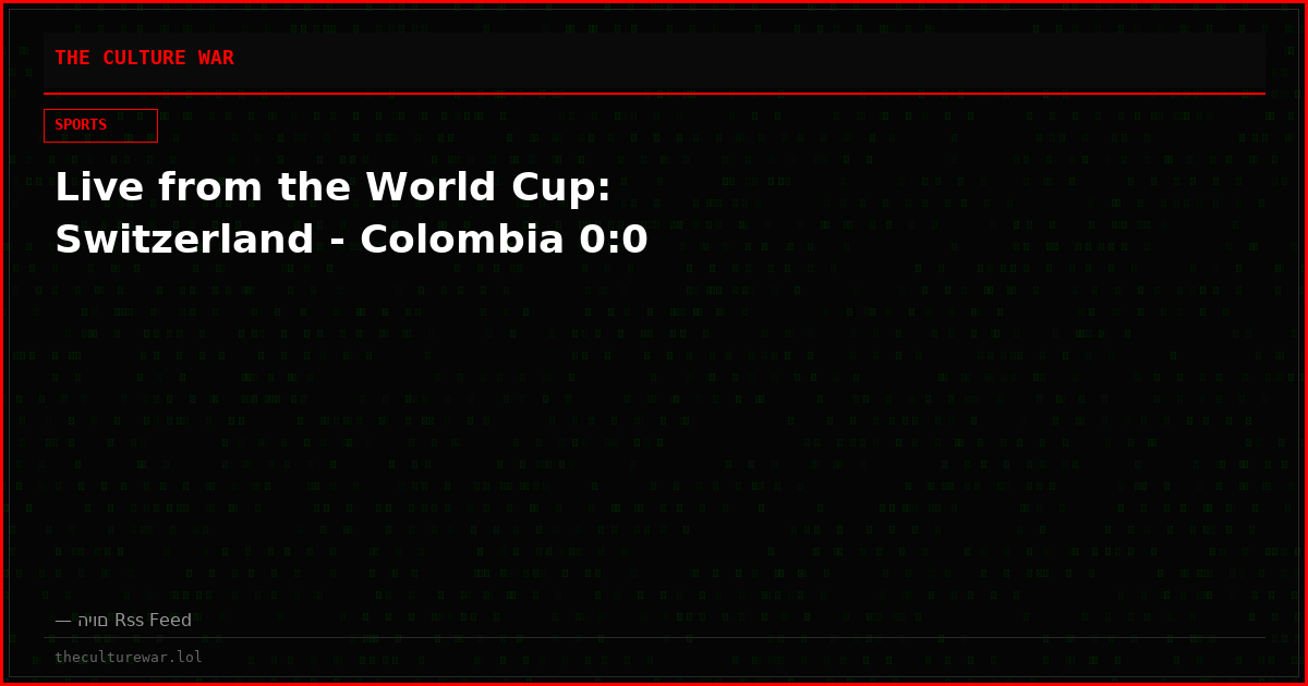 Live from the World Cup: Switzerland - Colombia 0:0