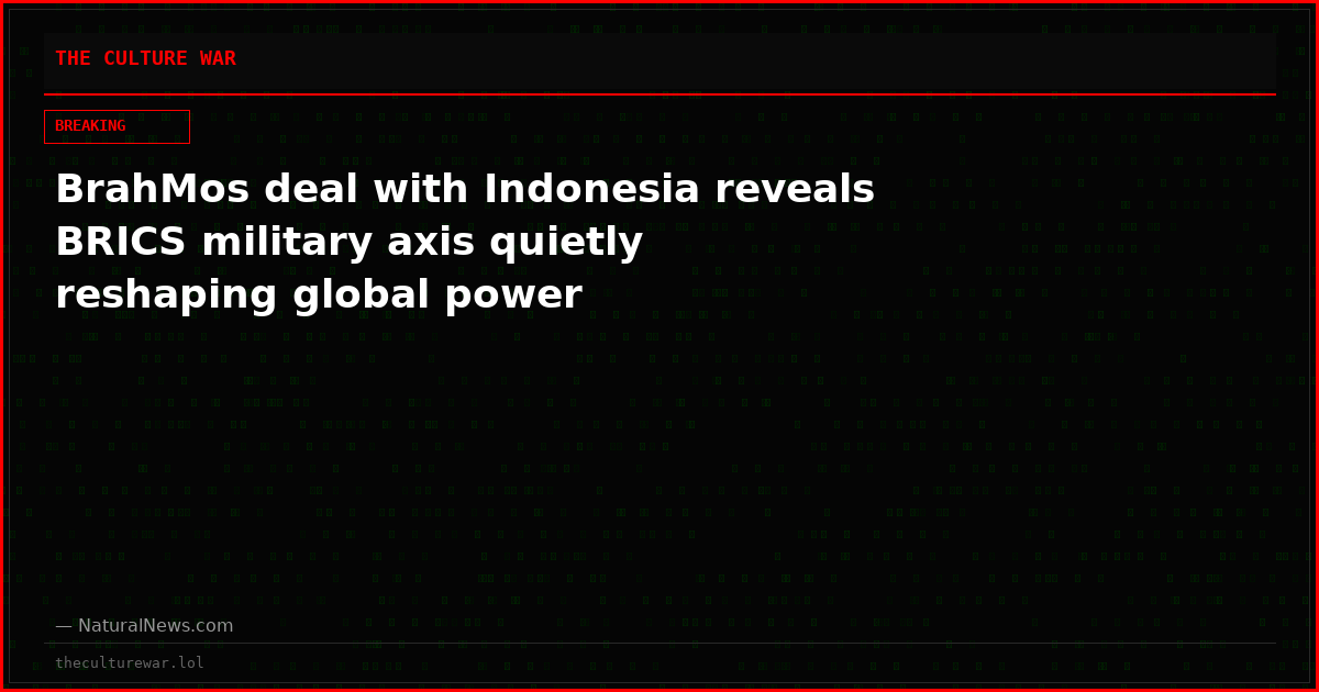 BrahMos deal with Indonesia reveals BRICS military axis quietly reshaping global power