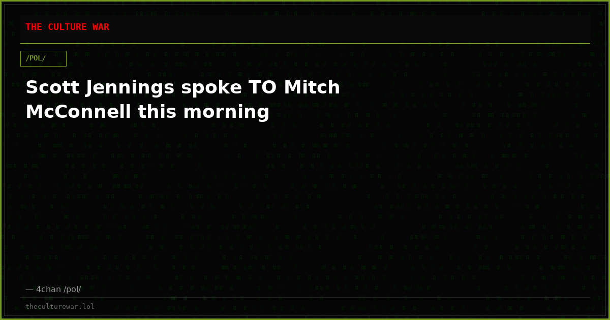 Scott Jennings spoke TO Mitch McConnell this morning
