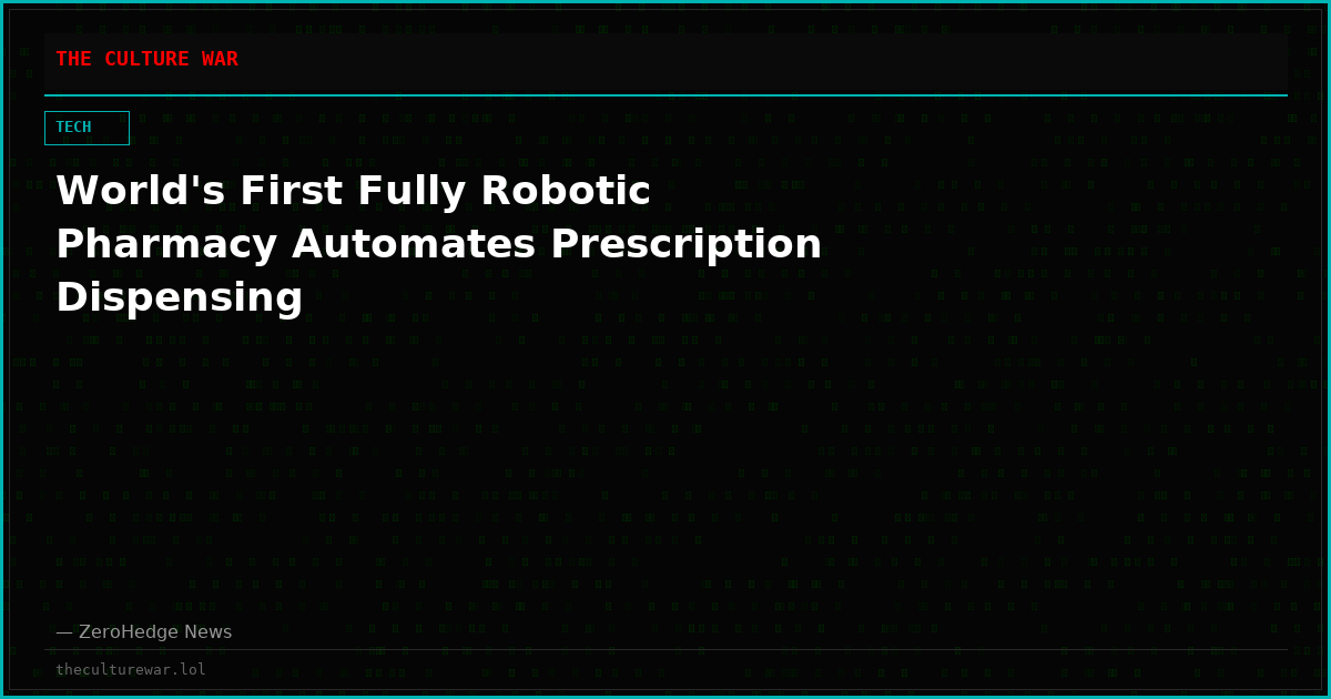 World's First Fully Robotic Pharmacy Automates Prescription Dispensing