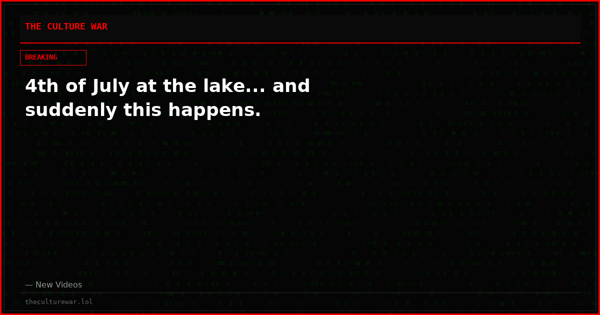 4th of July at the lake... and suddenly this happens.