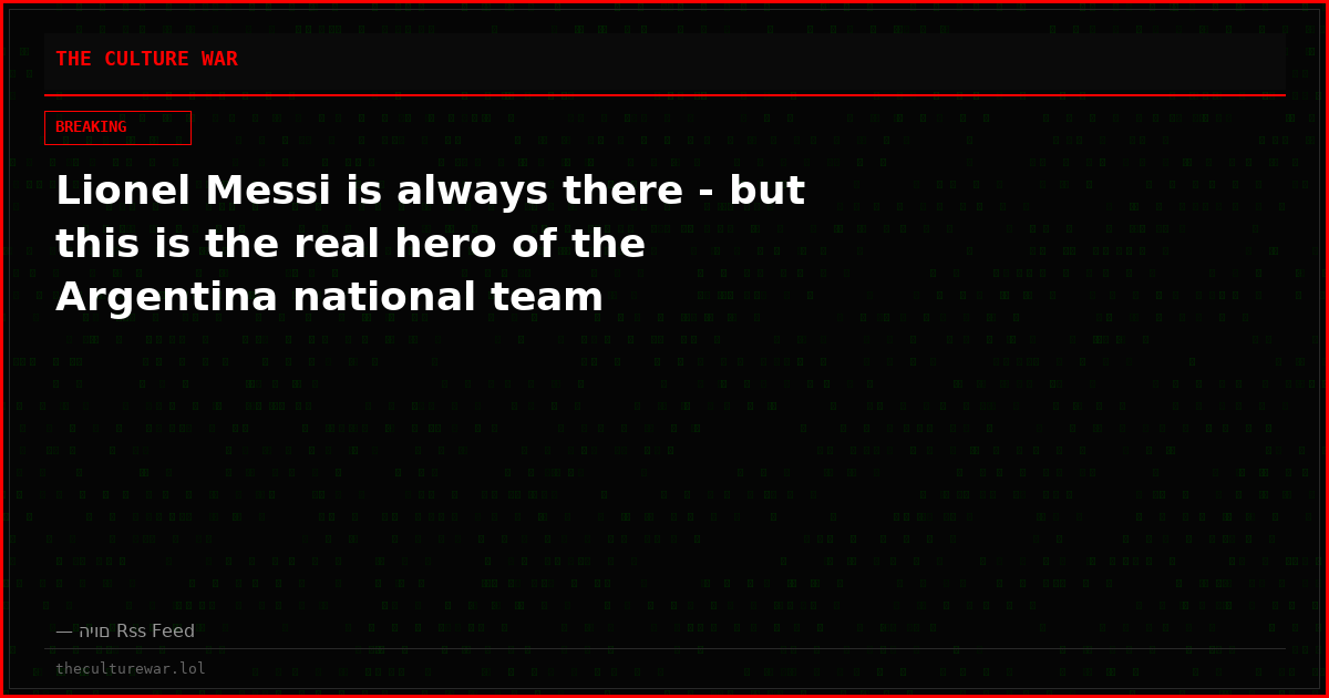 Lionel Messi is always there - but this is the real hero of the Argentina national team