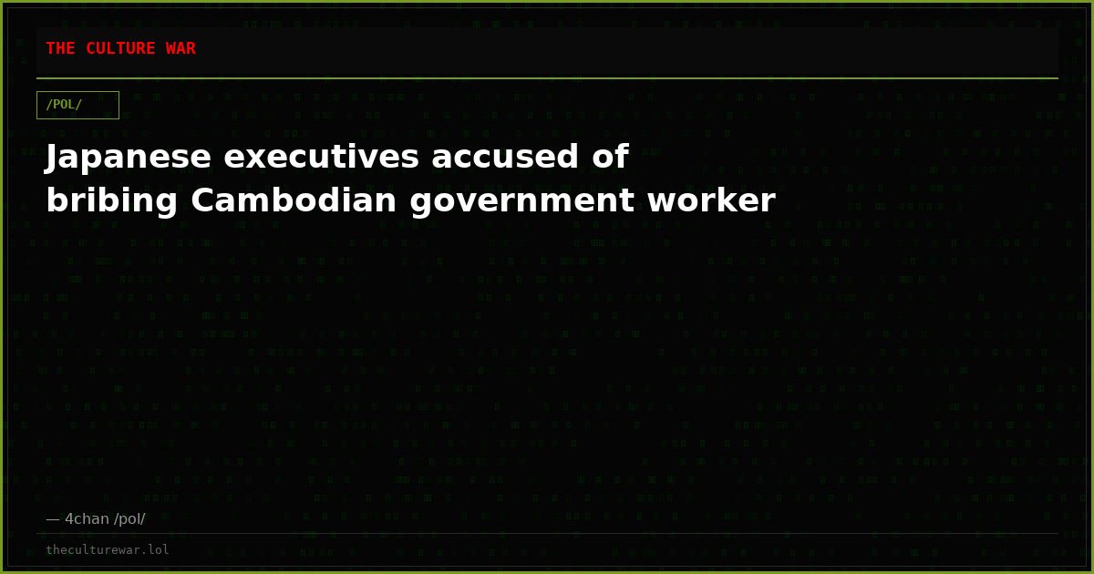 Japanese executives accused of bribing Cambodian government worker