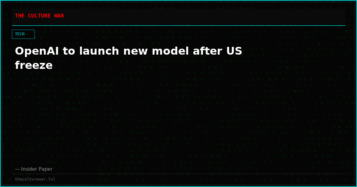 OpenAI to launch new model after US freeze