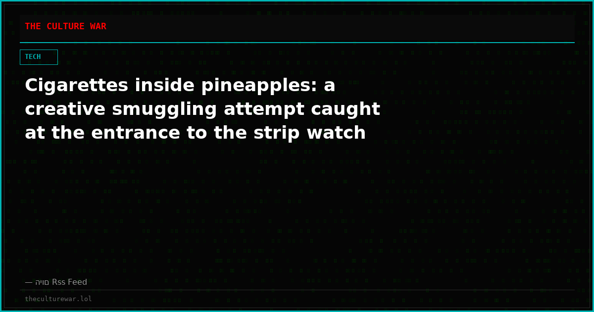 Cigarettes inside pineapples: a creative smuggling attempt caught at the entrance to the strip watch