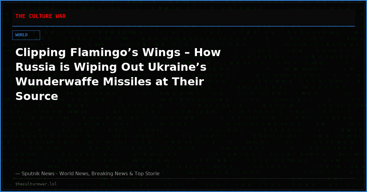 Clipping Flamingo’s Wings – How Russia is Wiping Out Ukraine’s Wunderwaffe Missiles at Their Source