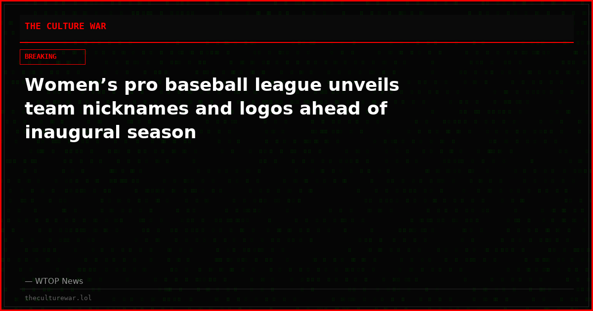 Women’s pro baseball league unveils team nicknames and logos ahead of inaugural season
