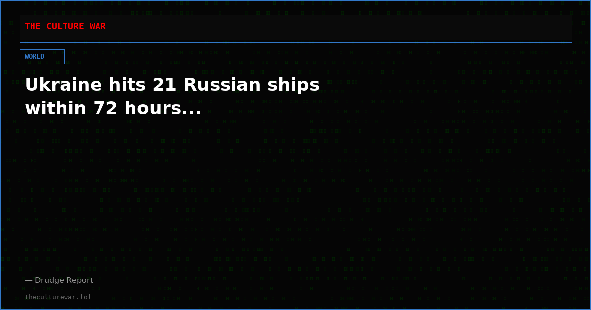 Ukraine hits 21 Russian ships within 72 hours...