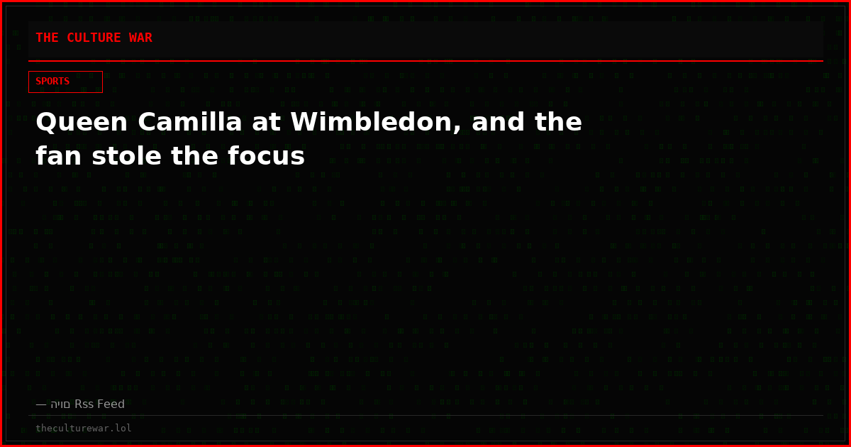 Queen Camilla at Wimbledon, and the fan stole the focus