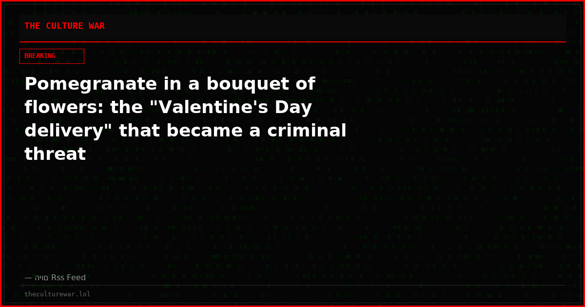 Pomegranate in a bouquet of flowers: the "Valentine's Day delivery" that became a criminal threat