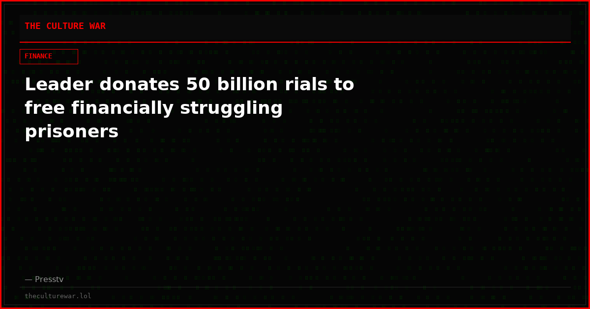 Leader donates 50 billion rials to free financially struggling prisoners