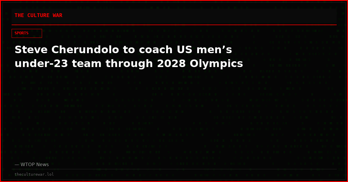 Steve Cherundolo to coach US men’s under-23 team through 2028 Olympics