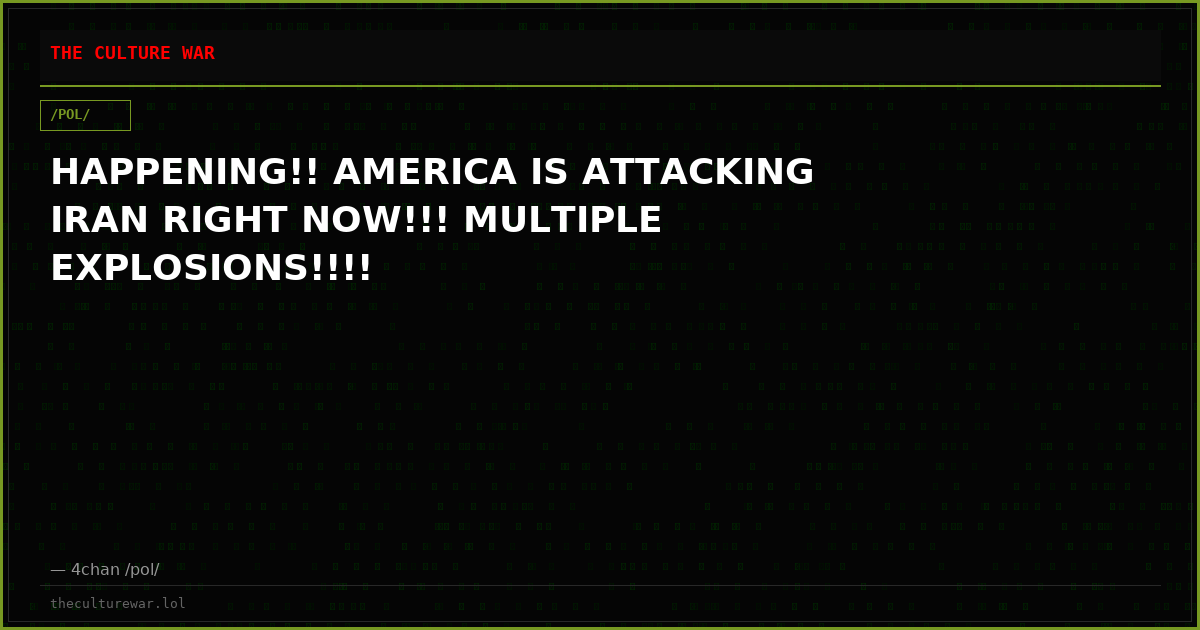 HAPPENING!! AMERICA IS ATTACKING IRAN RIGHT NOW!!! MULTIPLE EXPLOSIONS!!!!